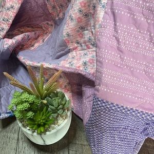 SOLD New Handmade Purple Throw size Quilt D2